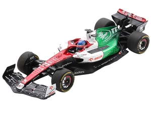 Alfa Romeo C42 77 Valtteri Bottas "Orlen" Formula One F1 Azerbaijan GP (2022) with Acrylic Display Case 1/18 Model Car by Spark