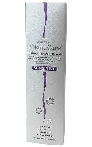 VitalCare Zubná pasta pre citlivé zuby (White Pearl Nano Care Silver Sensitive Toothpaste) 100 g