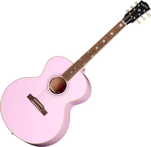 Epiphone J-180 LS Pink Elektroakustická gitara Jumbo