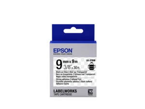 Epson LabelWorks LK-3TBW C53S653006 9mm x 9m, čierna tlač / priehľadný podklad, silne priľnavá, originálna páska