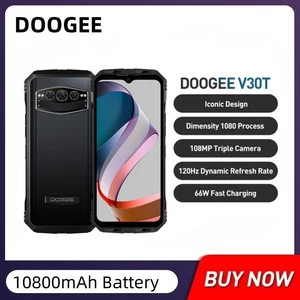 DOOGEE V30T 5G Rugged Phone Dimensity 1080 6nm 12+256GB 108MP Camera 10800mAh Phone 6.58" FHD 120Hz Display