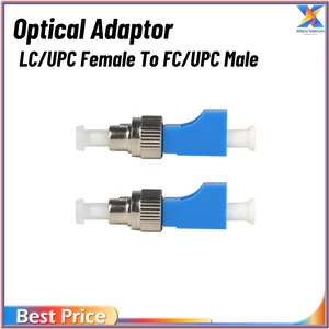 2pcs/lot Optical Adaptor connector LC/UPC Female To FC/UPC Male Hybrid Converter Adapter Coupler FC-LC SM-9/125