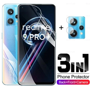 3in1 Hydrogel Film For Realme 9 Pro+ Screen Protector For Realme 9Pro Realmy 9 Pro Plus Camera Lens Protective Film Not Glass