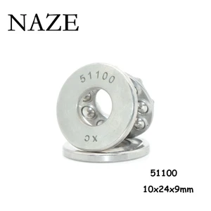 NAZE ABEC-5 Miniature Bearings Kit 4Pcs 51100 10x24x9mm + 4Pcs F2.5-6 2.5x6x3mm High Quality Miniature Planar Thrust Bearings