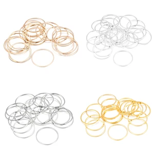 20-50Pcs 8-40mm Hoops Earring Wires Brass Round Closed Ring Earring Contract Pendants For DIY Jewelry Making Findings Accessorie