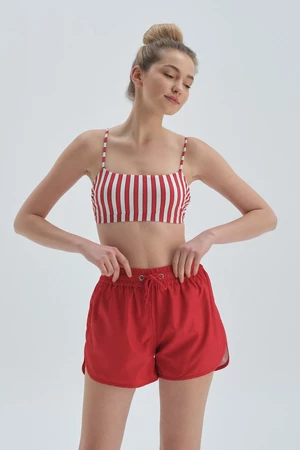 Dagi Red-White Bralette Bikini Top