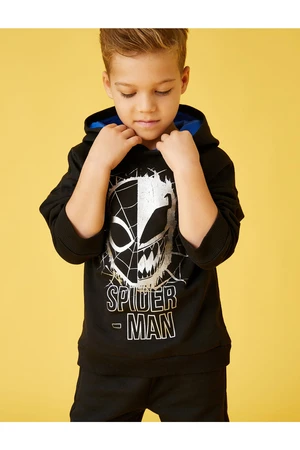 Koton Spider-Man Sweatshirt with Printed Licensed Hoodie