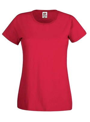 Lady fit Red T-shirt Original Fruit of the Loom