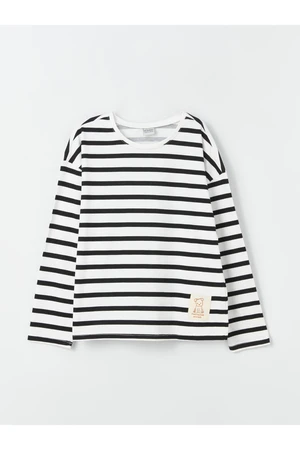 LC Waikiki Crew Neck Striped Long Sleeve Girls T-Shirt