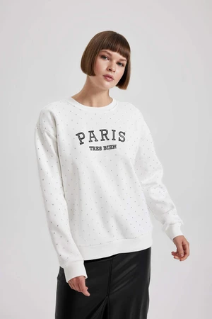 DEFACTO Regular Fit Printed Long Sleeve Sweatshirt