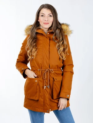 Women's parka GLANO - brown