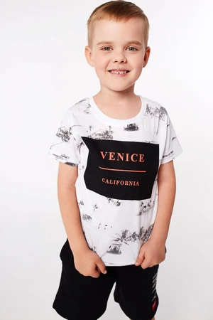 Boys' T-shirt with white print