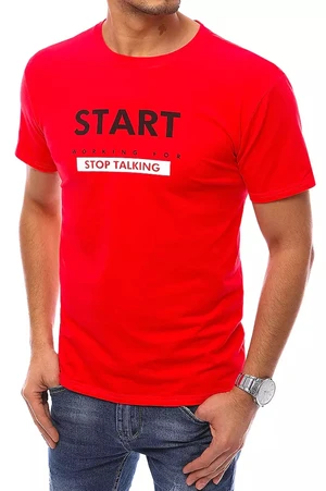 Red men's T-shirt Dstreet