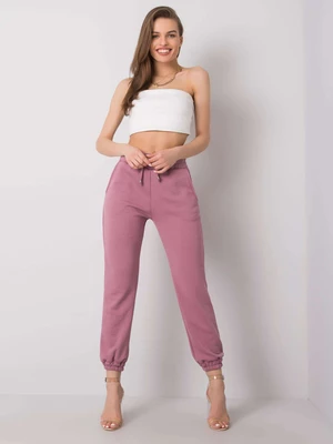 RUE PARIS Dirty pink women's sweatpants