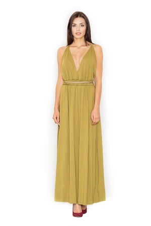 Figl Woman's Dress M483 Light Olive