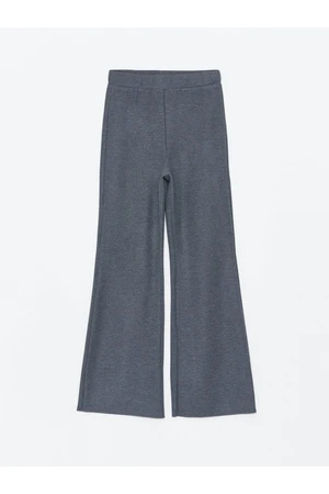 LC Waikiki Straight Wide Leg Women's Knitwear Trousers with Elastic Waist