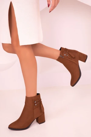 Soho Tan Women's Suede Boots & Booties 15373