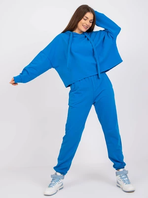 Basic dark blue hoodie set