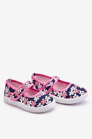 Children's ballerinas in the flowers of navy blue-pink Noah