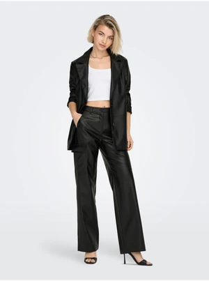 Black leatherette jacket ONLY Heidi - Ladies