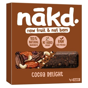 NAKD Cocoa delight ovocno orieškové raw tyčinky s kakaom 4 x 35 g