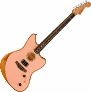 Fender Acoustasonic Player Jazzmaster Shell Pink Guitare acoustique-électrique