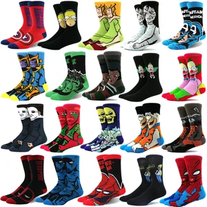 1 pair of new men's anime movie women's socks cotton stockings men's role-playing calf socks crew personality hip-hop fun socks