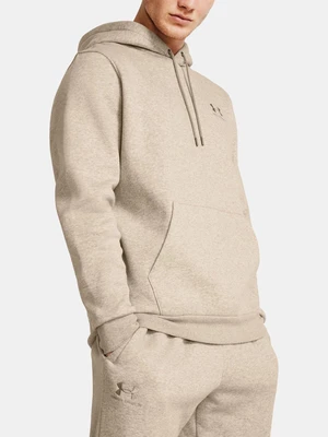 Under Armour Mikina UA Essential Fleece Hoodie-BRN - Pánské