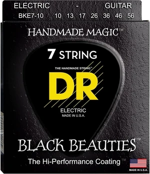 DR Strings Black Beauties BKE7-10 Set de corzi pentru chitară electrică