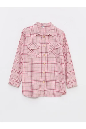 LC Waikiki Plaid Long Sleeve Girl's Shirt Jacket