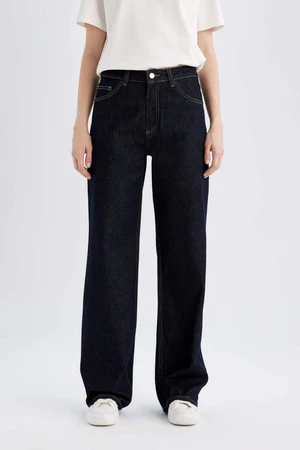 DEFACTO Straight Wide Fit High Waist Wide Leg Long Jeans