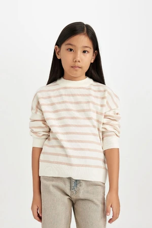 DEFACTO Girls Regular Fit Crew Neck Sweater