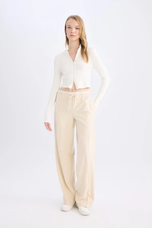 DEFACTO Darted Trousers Wide Leg Normal Waist Wide Pocket Wide Leg