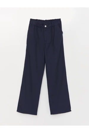 LC Waikiki Wideleg Girls' Trousers with Elastic Waist