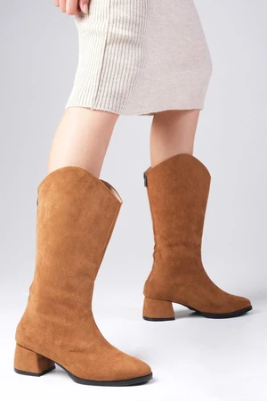 Mio Gusto Fabia Women's Tan Suede Boots