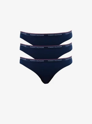 3PACK damskie i majtki #39 Tommy Hilfiger ciemnoniebieski (UW0UW00043 416)