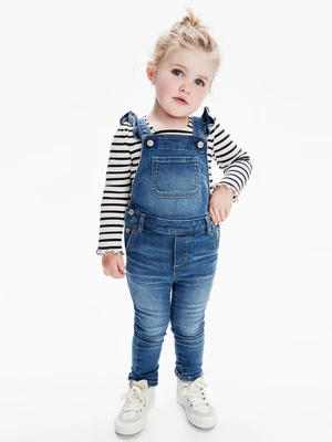 GAP Dětské džíny s laclem ruffle skinny kombinezon z Washwell