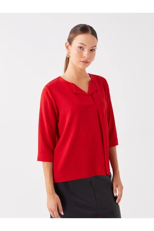 LC Waikiki Women's Loose Collar Plain Blouse