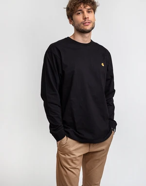 Tričko Carhartt WIP L/S Chase T-Shirt Black / Gold