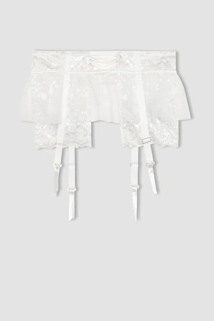 DEFACTO Fall in Love Bridal White Lace Garter