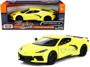 2020 Chevrolet Corvette C8 Stingray Yellow "Timeless Legends" 1/24 Diecast Model Car by Motormax