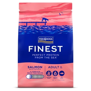 FISH4DOGS Finest losos s bramborami granule malé pro dospělé psy 1+ 1,5 kg