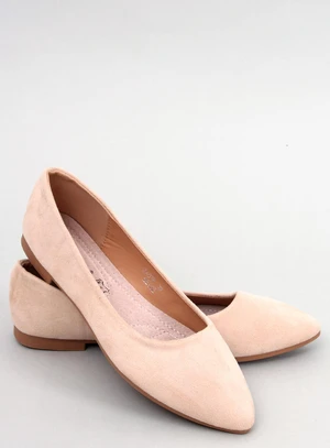 Beige Wildleder-Ballerinas