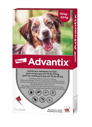 ADVANTIX pro psy spot-on 10-25 kg 2.5 ml