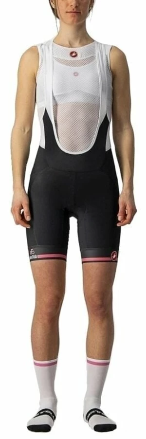 Castelli Giro Velocissima Bibshort Nero/Rosa Giro S Șort / pantalon ciclism