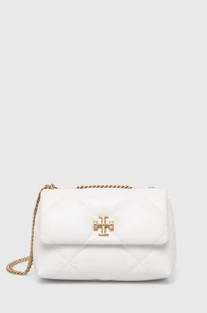 Kožená kabelka Tory Burch Kira Diamond Quilt Small biela farba, 154706.100