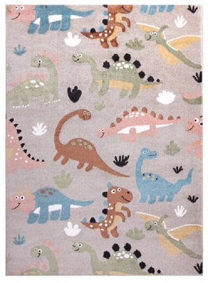 Dětský kusový koberec Fun Dino beige-200x290