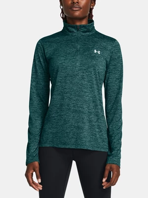 Under Armour Tech 1/2 Zip- Twist Dark Green Sports T-Shirt