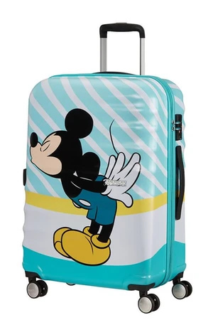 American Tourister Cestovní kufr Wavebreaker Disney Spinner 64 l - tyrkysová