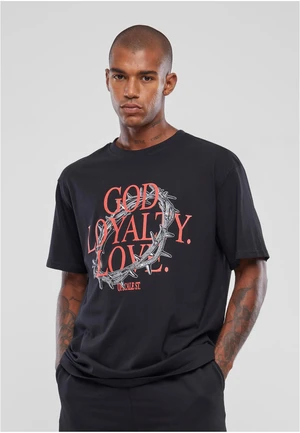 Men's T-shirt God Loyalty Love Oversize Black